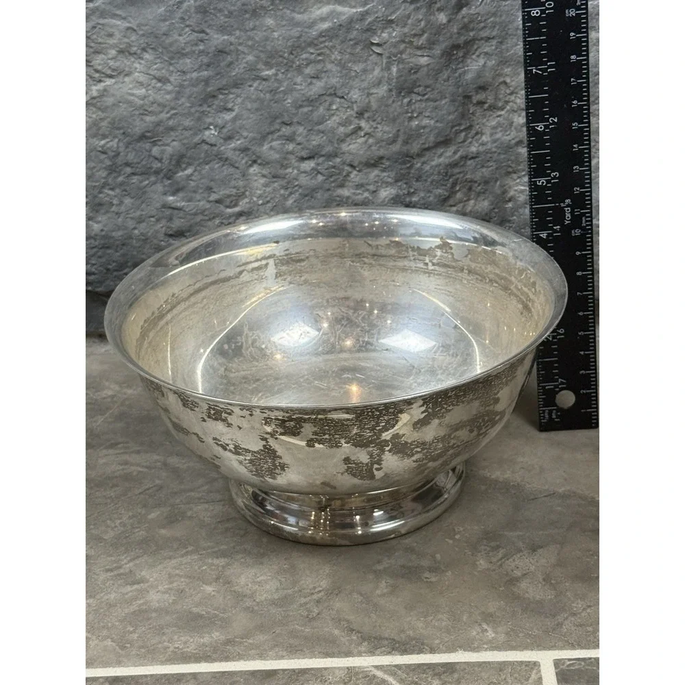 VTG Gorham Silver Plate Paul Revere Pedestal Bowl 8